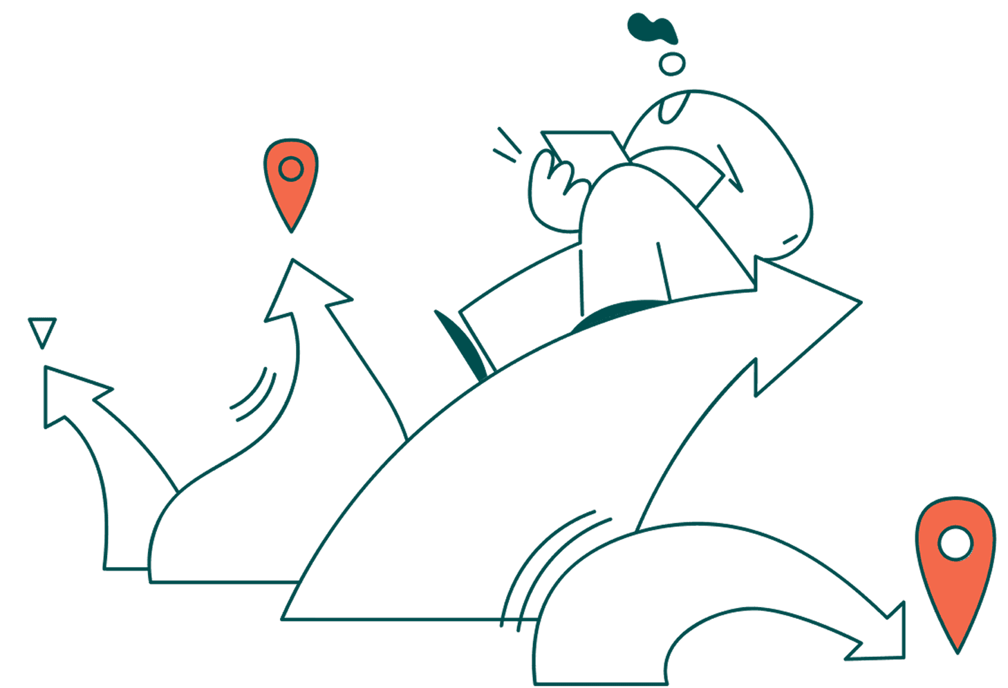 person sitting on arrows