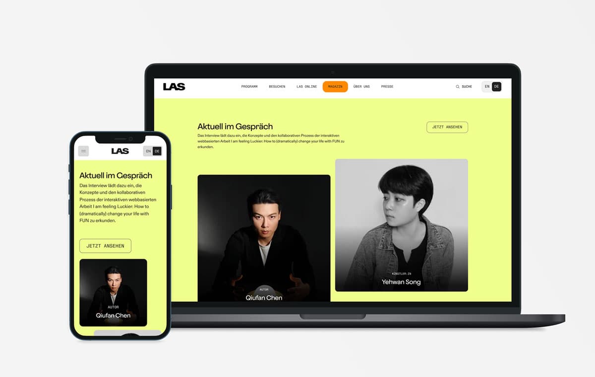 Desktop & mobile Screen LAS magazine